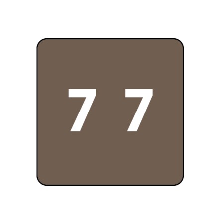 Nevs Ames - Filing Labels - Large - Number 7 1-7/8" x 1-7/8" Brown XN-JL-7